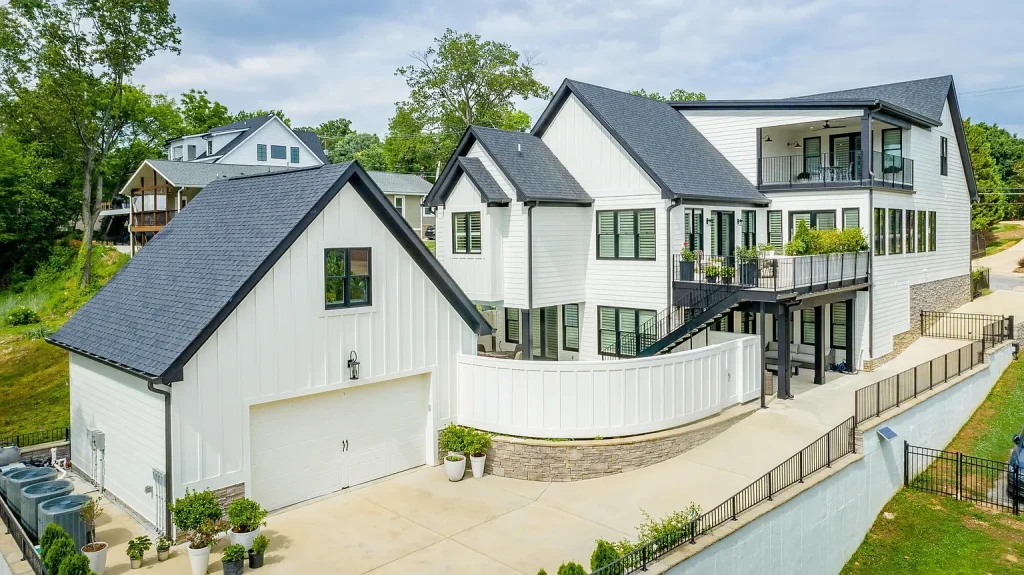 Forest Ave. rear exterior with garage aerial photo - W Rondon construction LLC